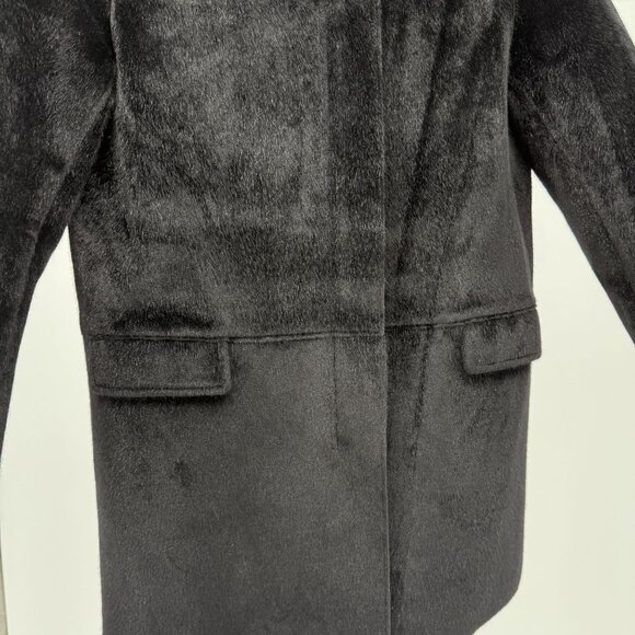 Ann Taylor Petite Faux Fur Coat XSP Black Polyester - Picture 4 of 13